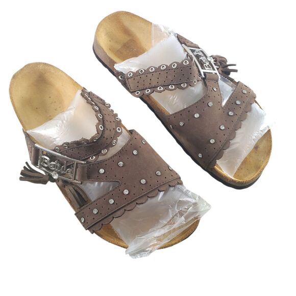 sz 7 US 38 EU Birkenstock Betula Krystle Swarovski Rhinestone Buckle Sandal - Picture 1 of 10